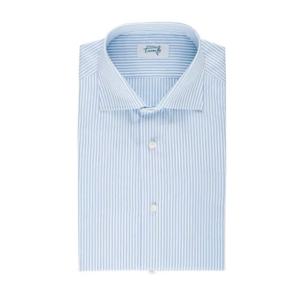Camicia Cotone - Riga Celeste