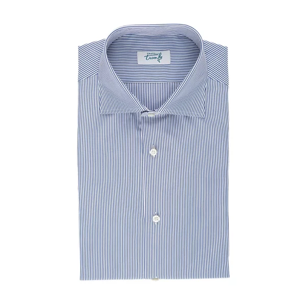 Camicia Cotone - Riga Blu