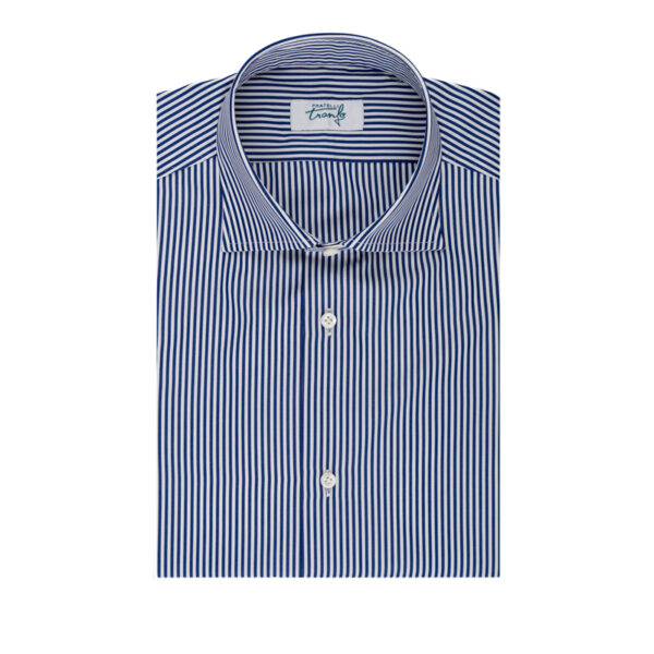 Camicia Cotone - Riga Blu